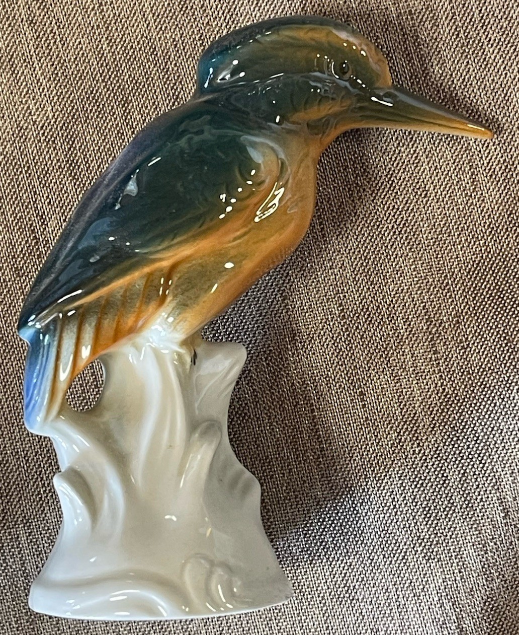Kingfisher Wagner & Apel 2626, Germany Porcelain Bird Figurine, New In Box