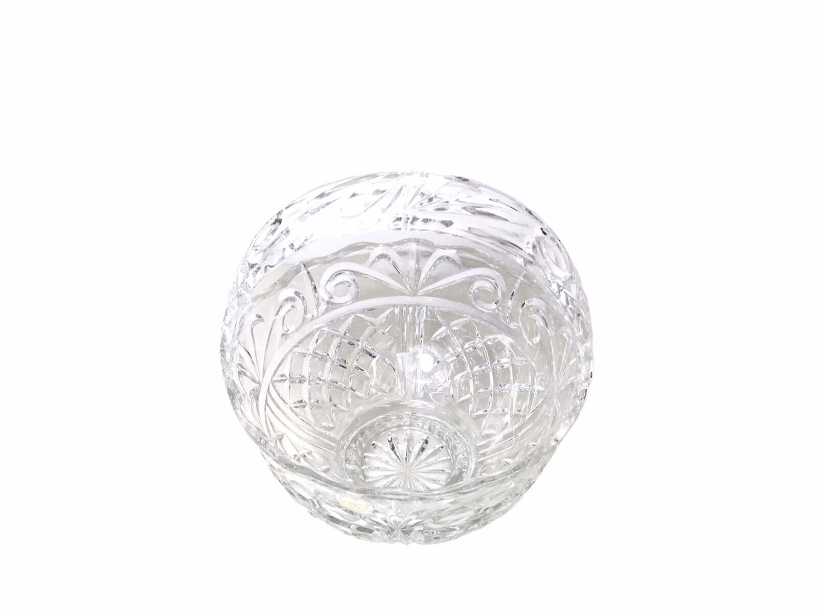 Vintage Crystal Clear 24% Leaded Crystal Bridal Basket 7.5”x 8” Made in Poland