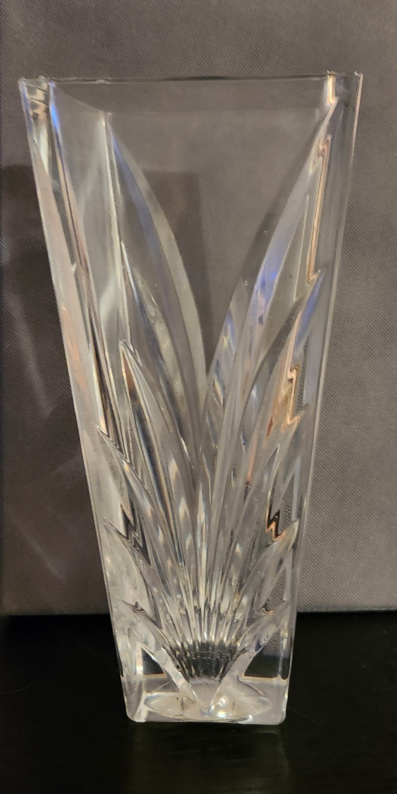 Royal Limited 10 1/2″ Square Vase Heavy 24% Leaded Crystal