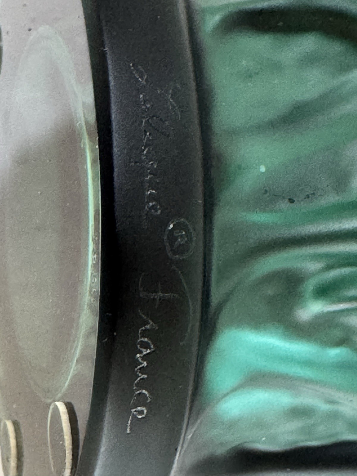 RARE Lalique Bacchantes Small Vase Nudes Deep Dark Green MINT Condition $1,950