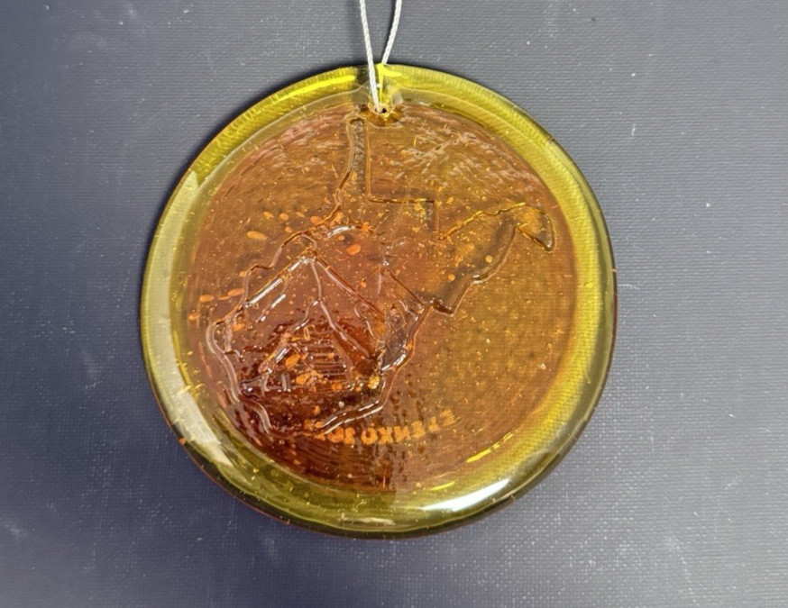 Blenko Glass Suncatcher – WV Take Me Home – Tangerine