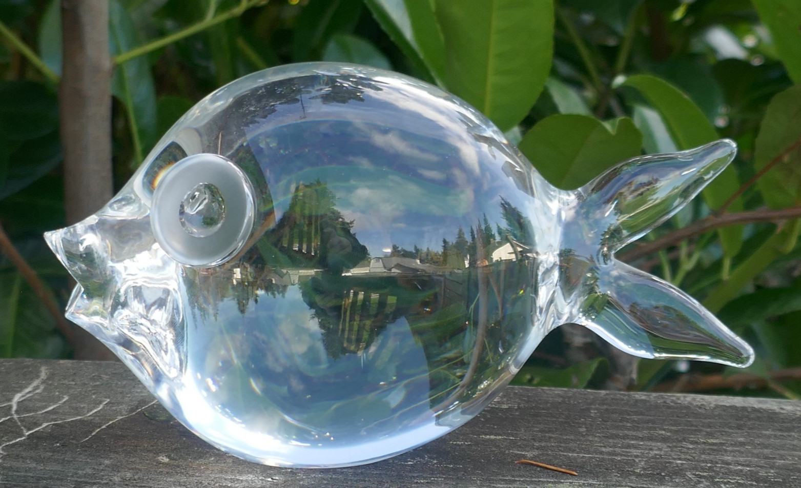 Vintage Stueben Clear Crystal Puffer Fish Designed Sculpture / Paperweight