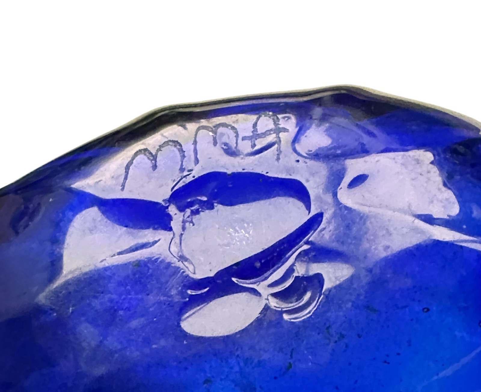 MMA Glass Flask Bottle Bud Vase Cobalt Blue Metropolitan Museum of Art