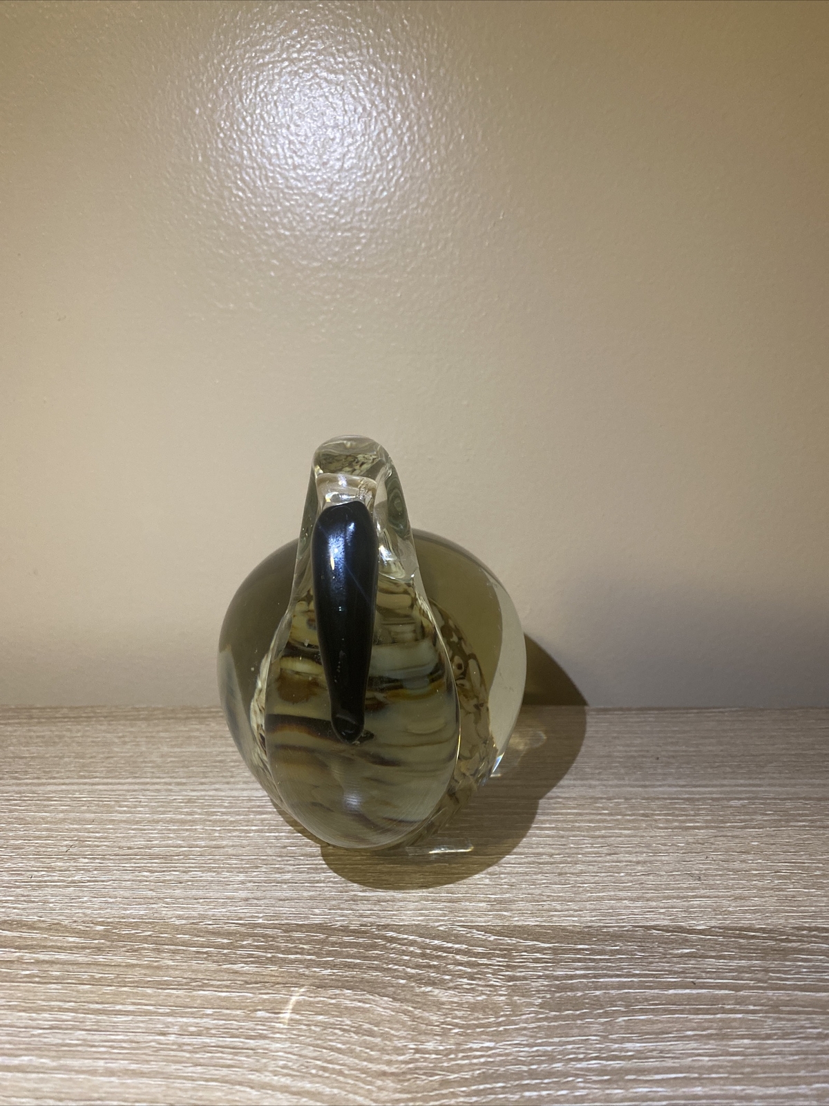 Art Glass Pelican Paperweight Figurine -Office Desk Decor- Collectible