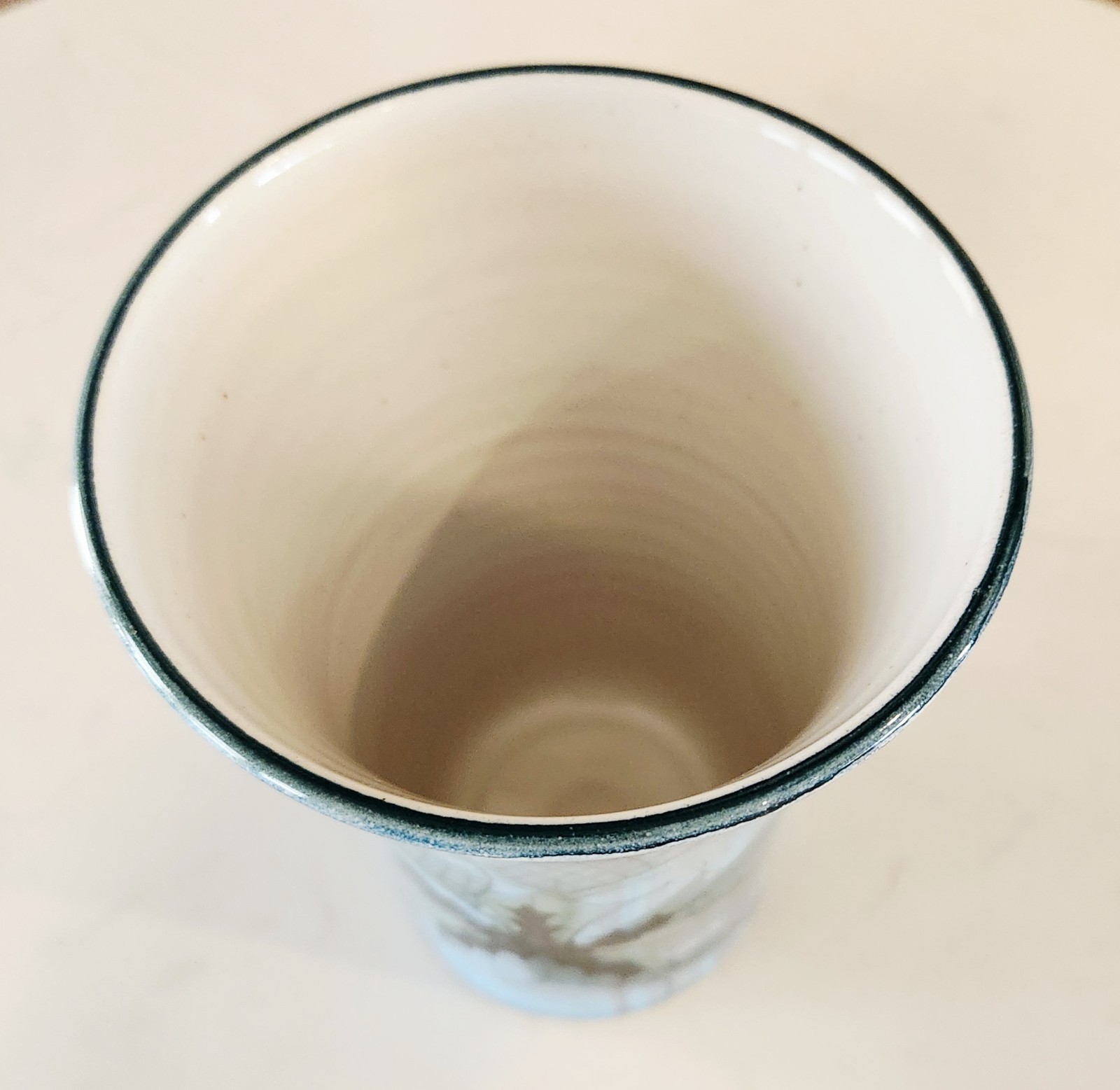 TAIN POTTERY Scotland Glenaidie Flared Thistle Vase Plaid