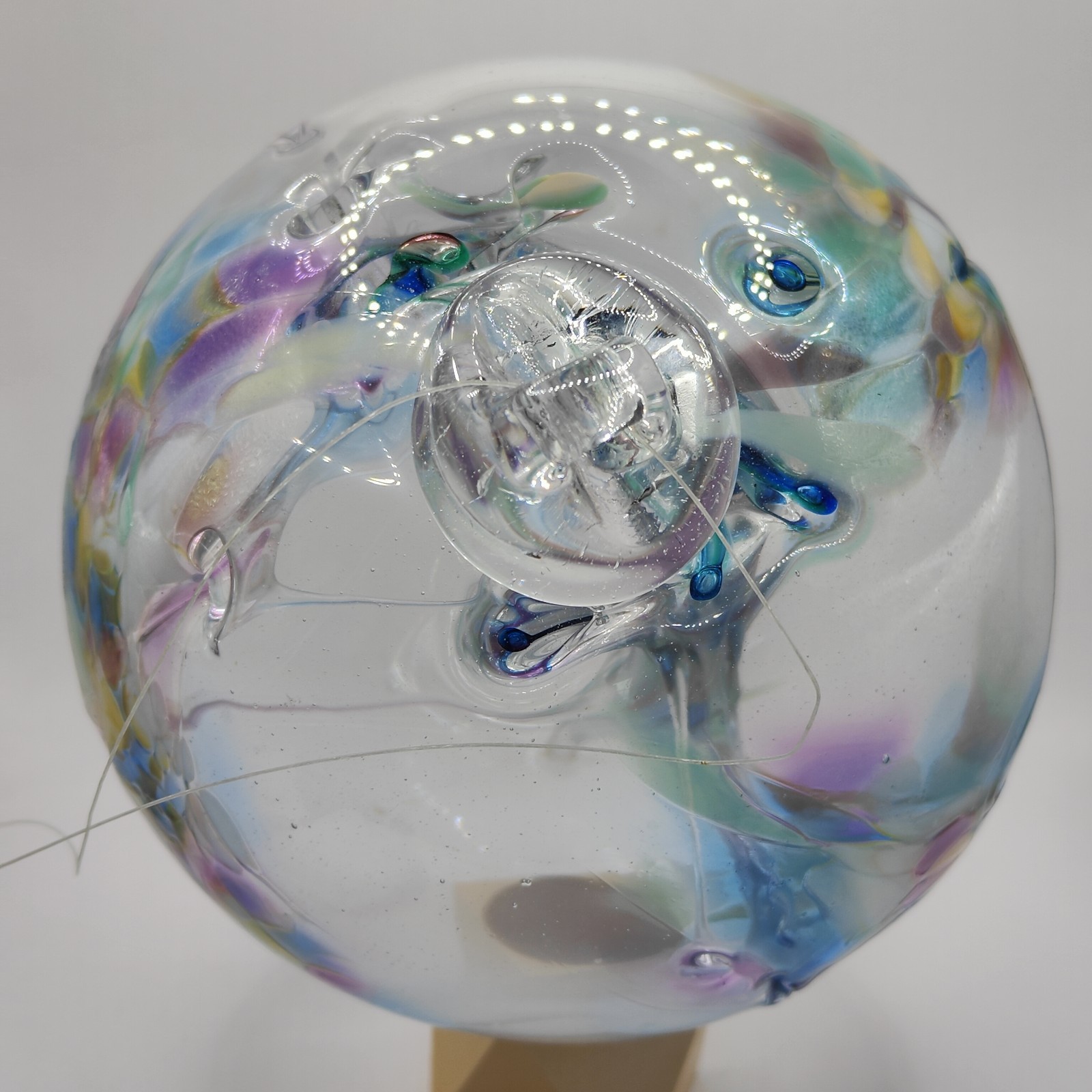 KITRAS 6″ Large Art Glass Tree Orb Sphere Ornament Witches Rainbow Gazing Ball