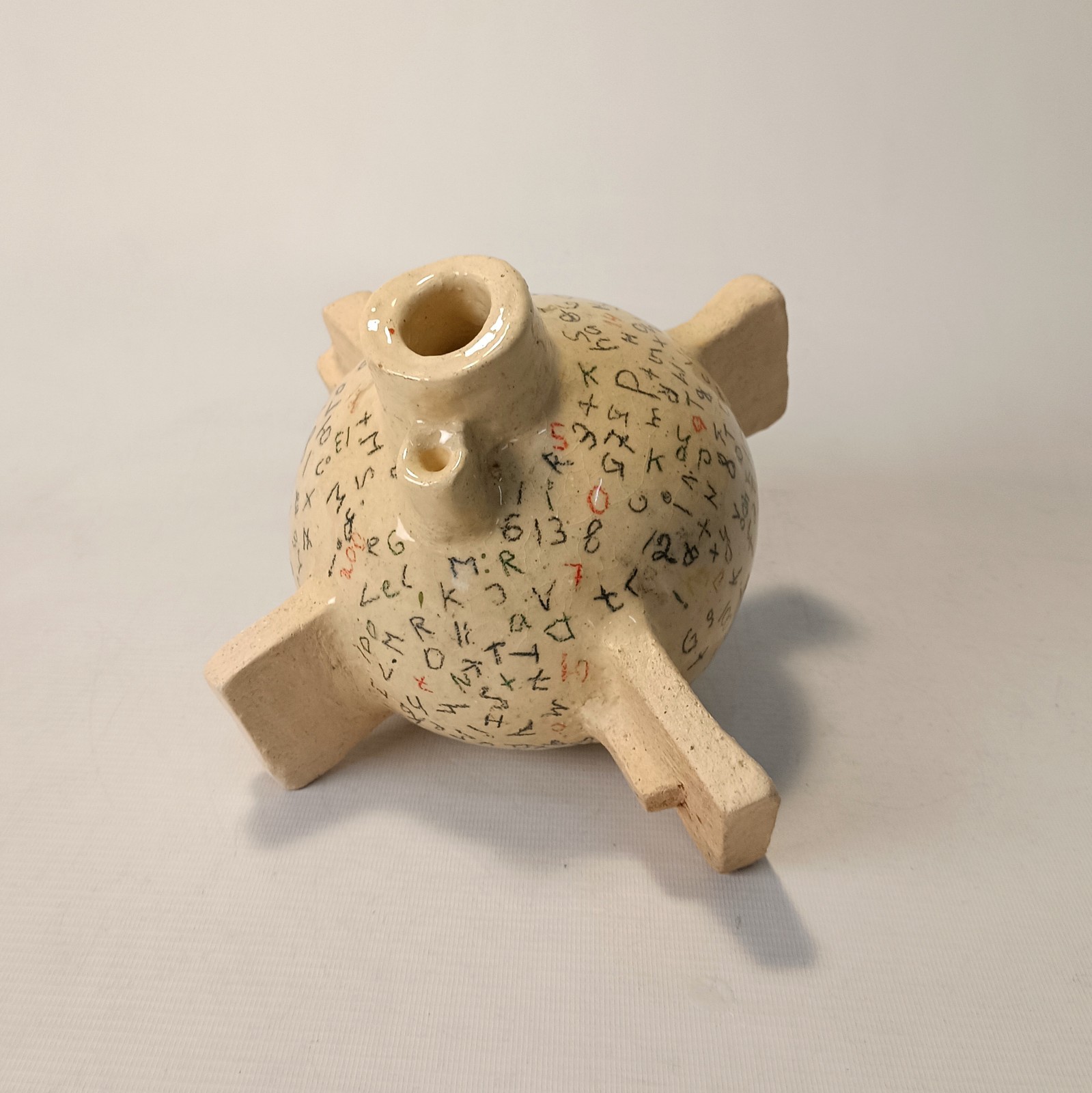 Modern Abstract Ceramic Vase – Geometric Ikebana Sculpture.