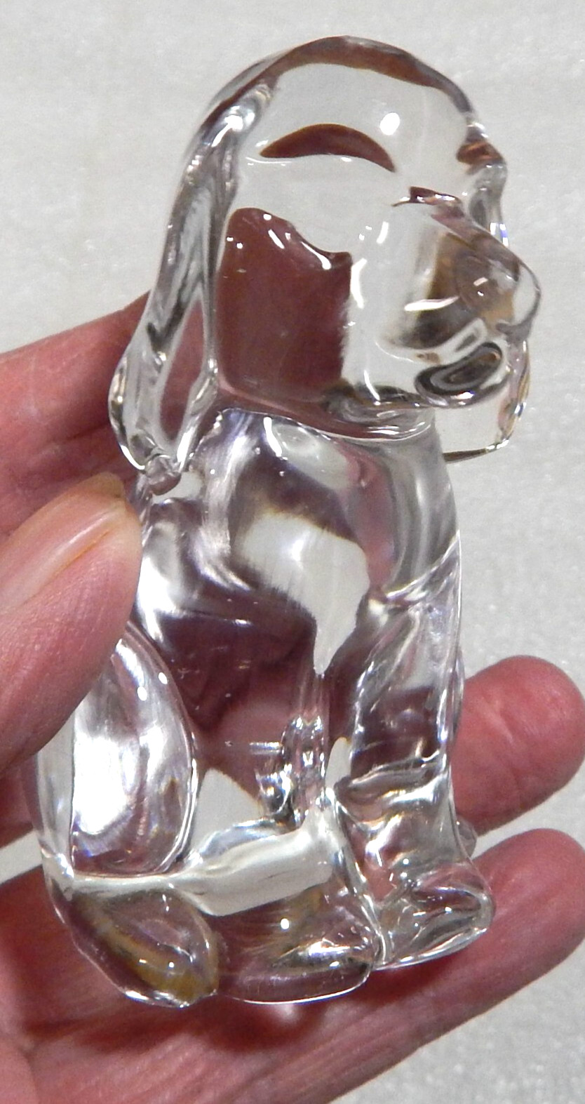 Dog Paperweight Vintage Germany 24% Lead Crystal Labeled