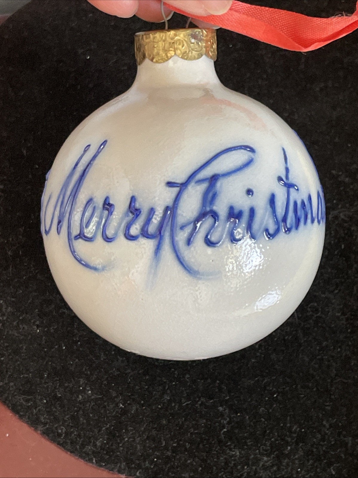 Salmon Falls Stoneware Helen Berg Bear Decorating Christmas Tree Ornament