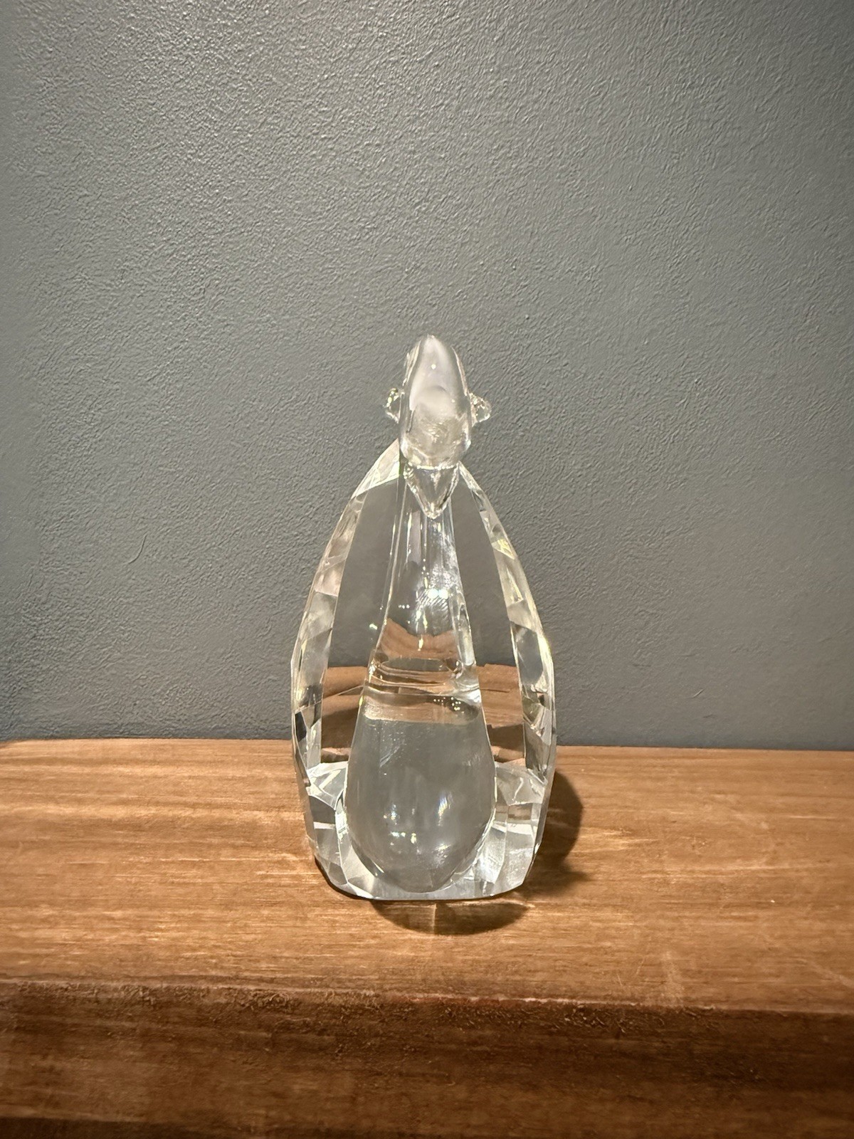 Shannon By Godinger Optical Lead Crystal Prism Swan Sculpture Hand Faceted 3″