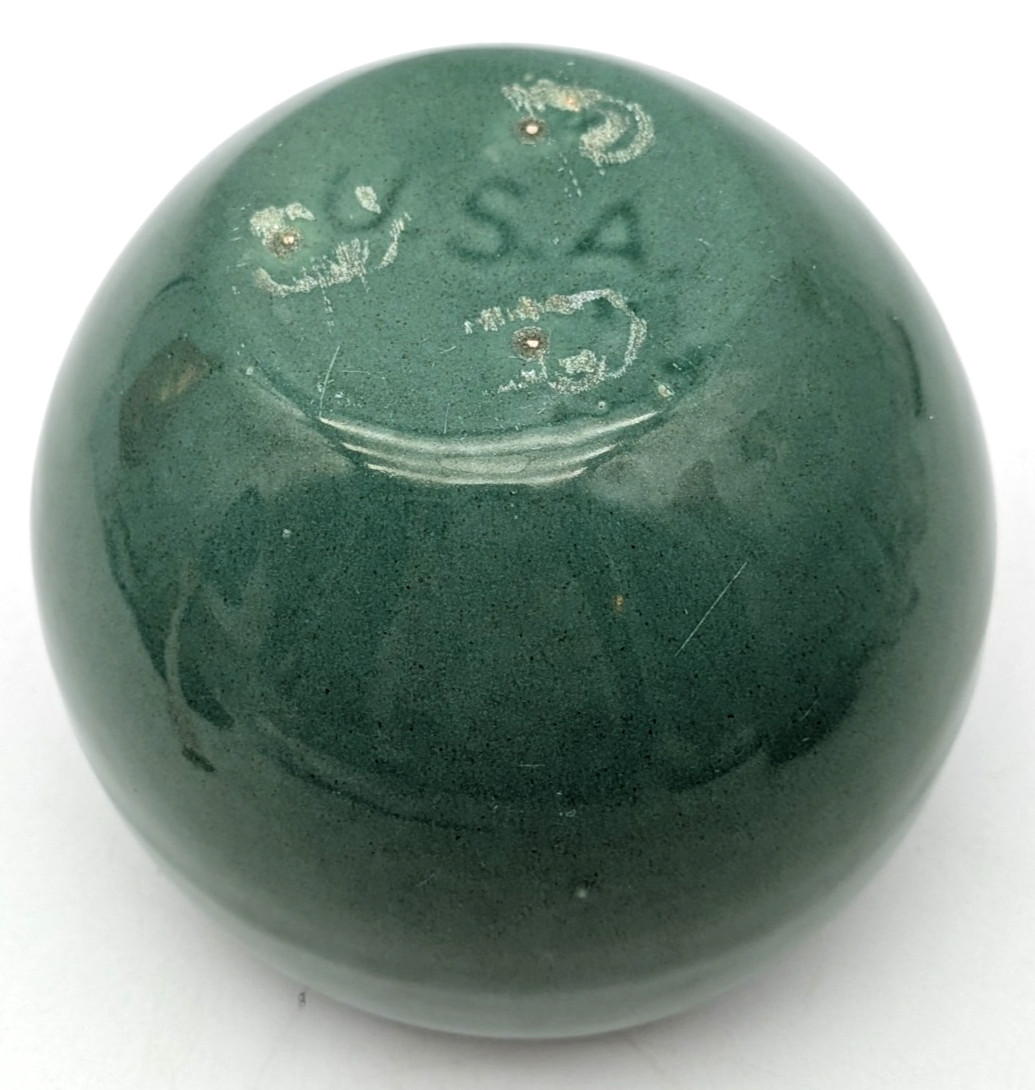 Green Glazed Ceramic Rose Bowl Vase USA
