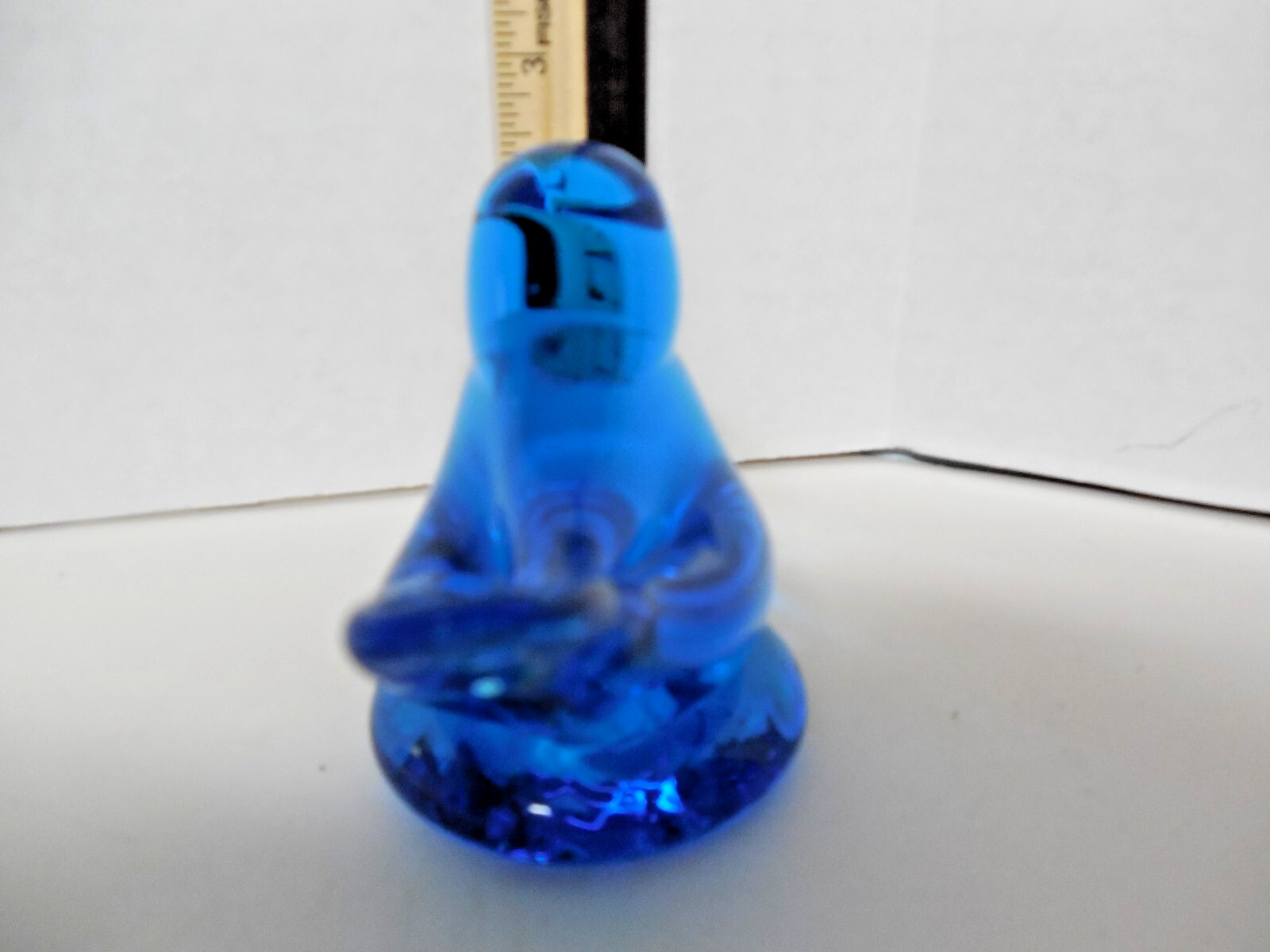 Terra Studios Bluebird of Happiness Glass Figurine Signed Artist Leo Ward 2010