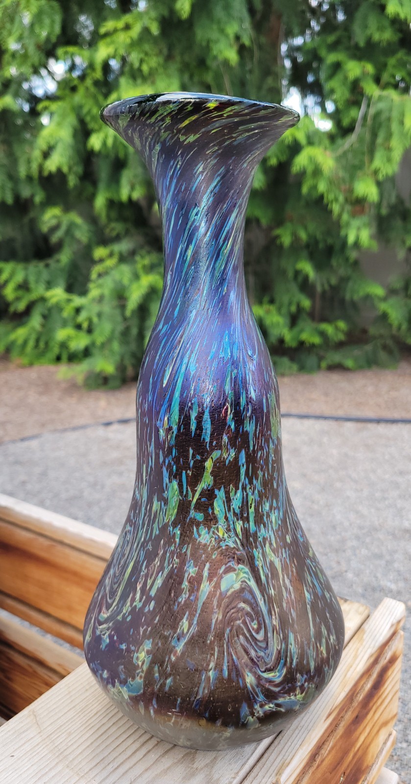 Beautiful Old Loetz Diaspora Iridescent Art Glass Vase