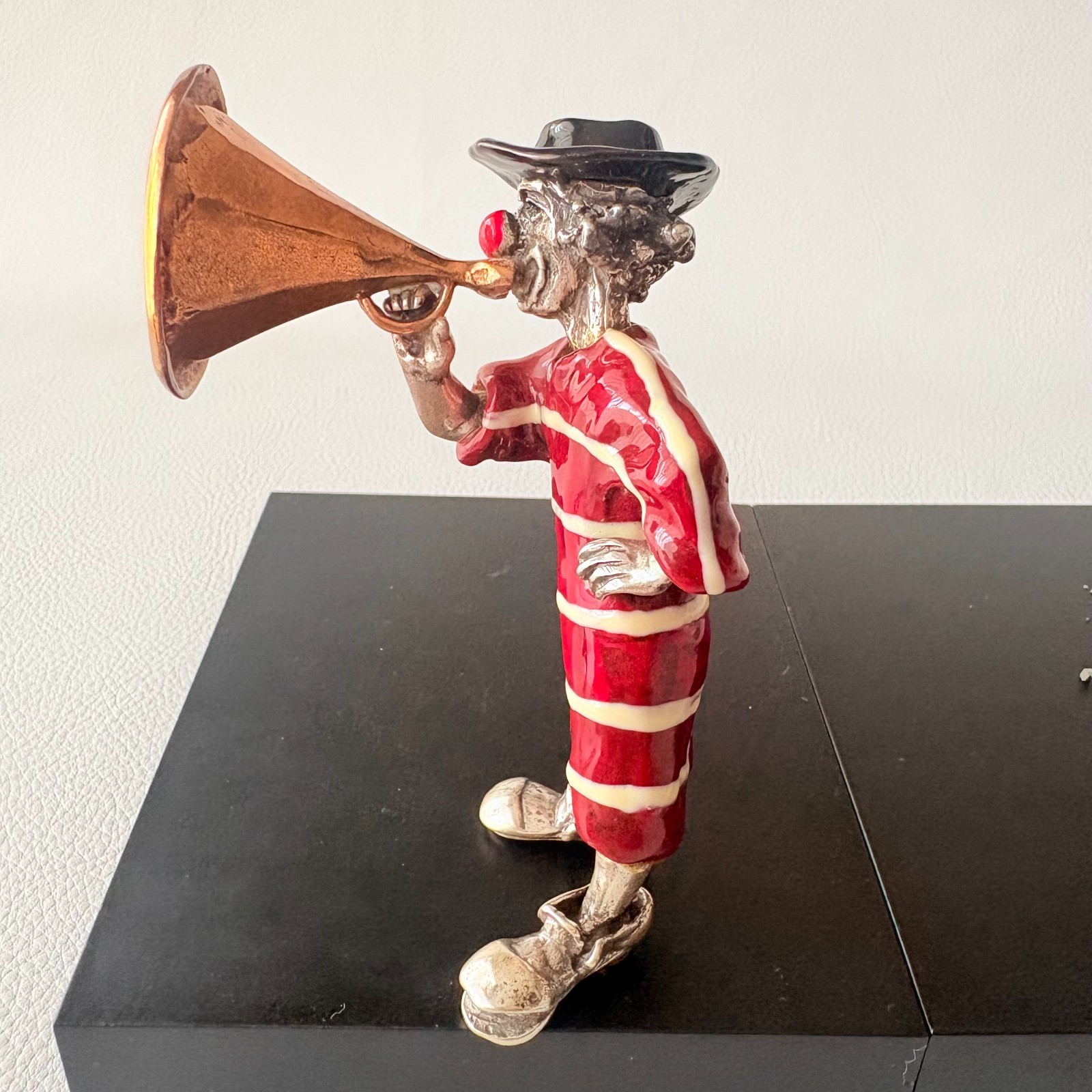 Murano Glass Jazz Band 6pc Set 925 Silver Overlay Attributed to Sorini Italy