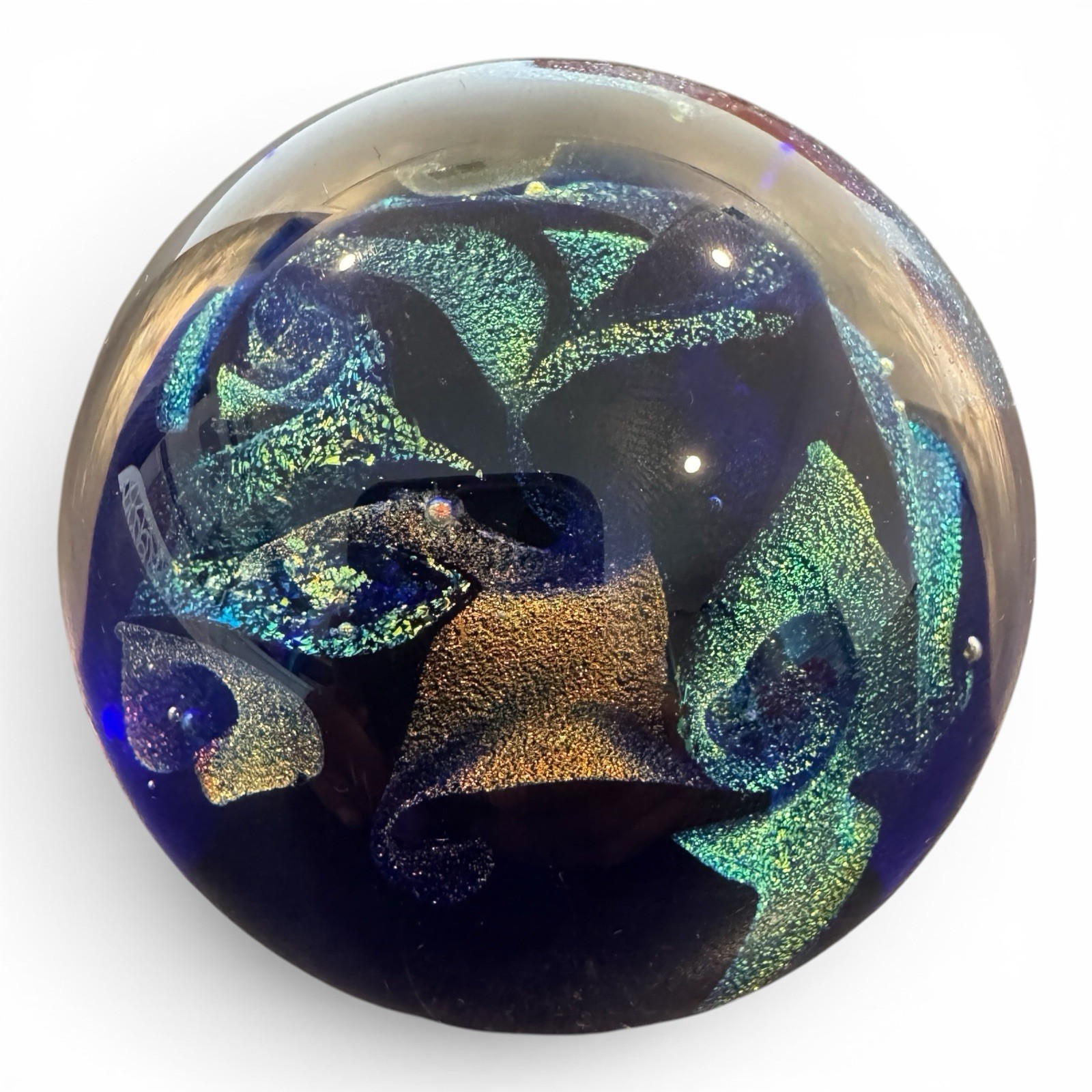 3” Glass Eye Studio # 20 Northern Lights Glass Paperweight
