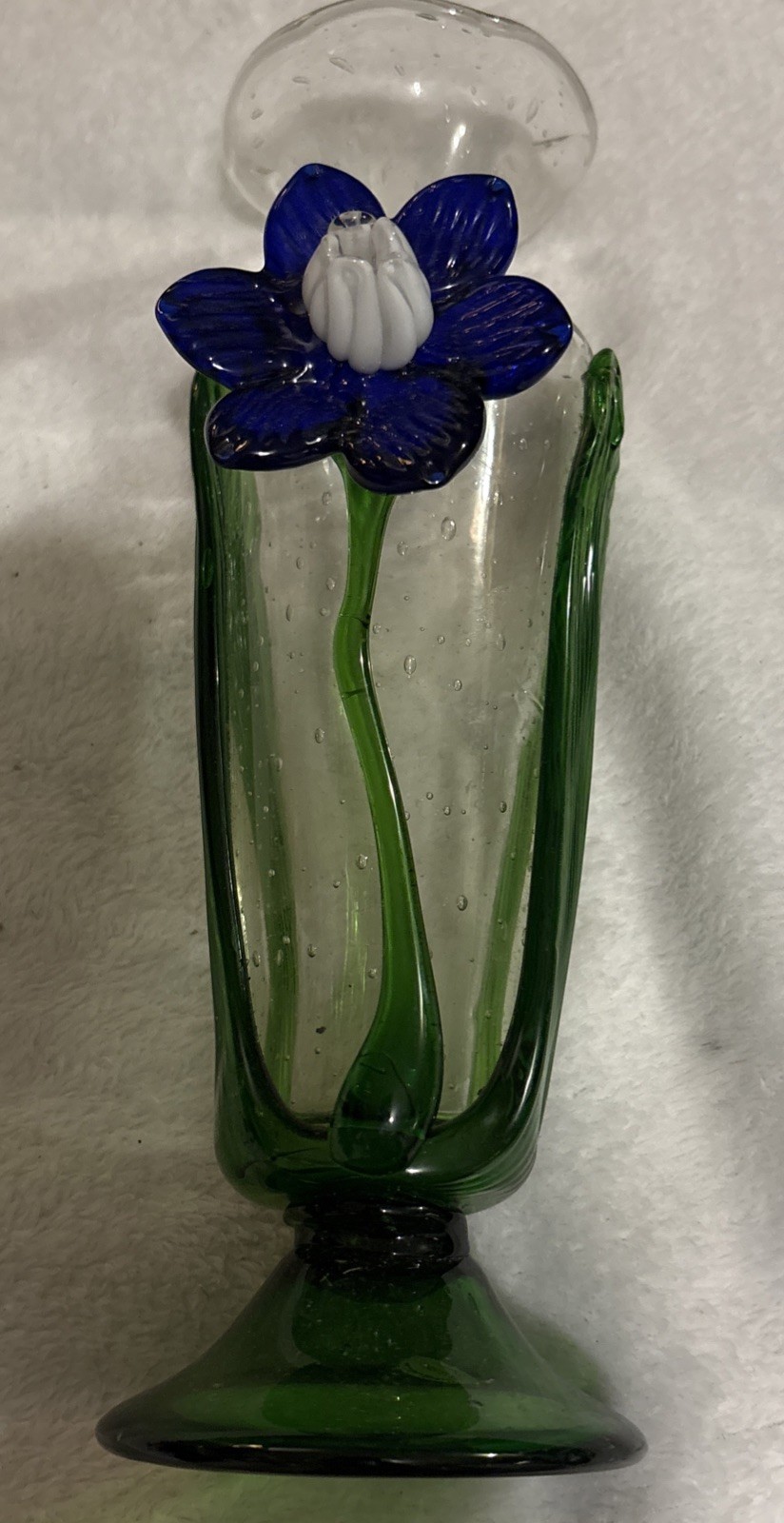 Floral Blown Glass Celebration Vase
