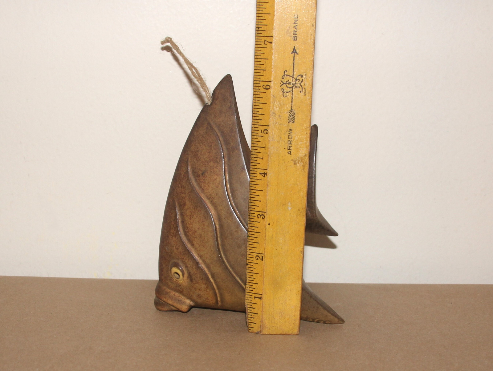 McAfee Pottery ANGELFISH Hanging Wind Chime Vint 1960’s Very RARE-Signed 6.75″