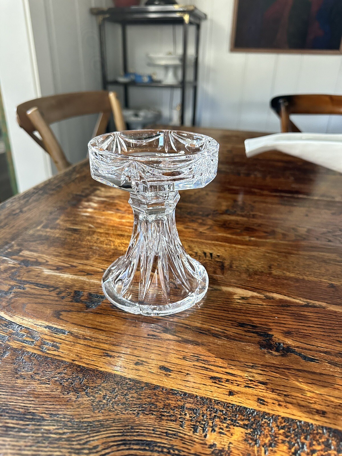 Gorgeous ‘Marquis By Waterford’ Crystal Pillar Candle Holder Unity Pattern