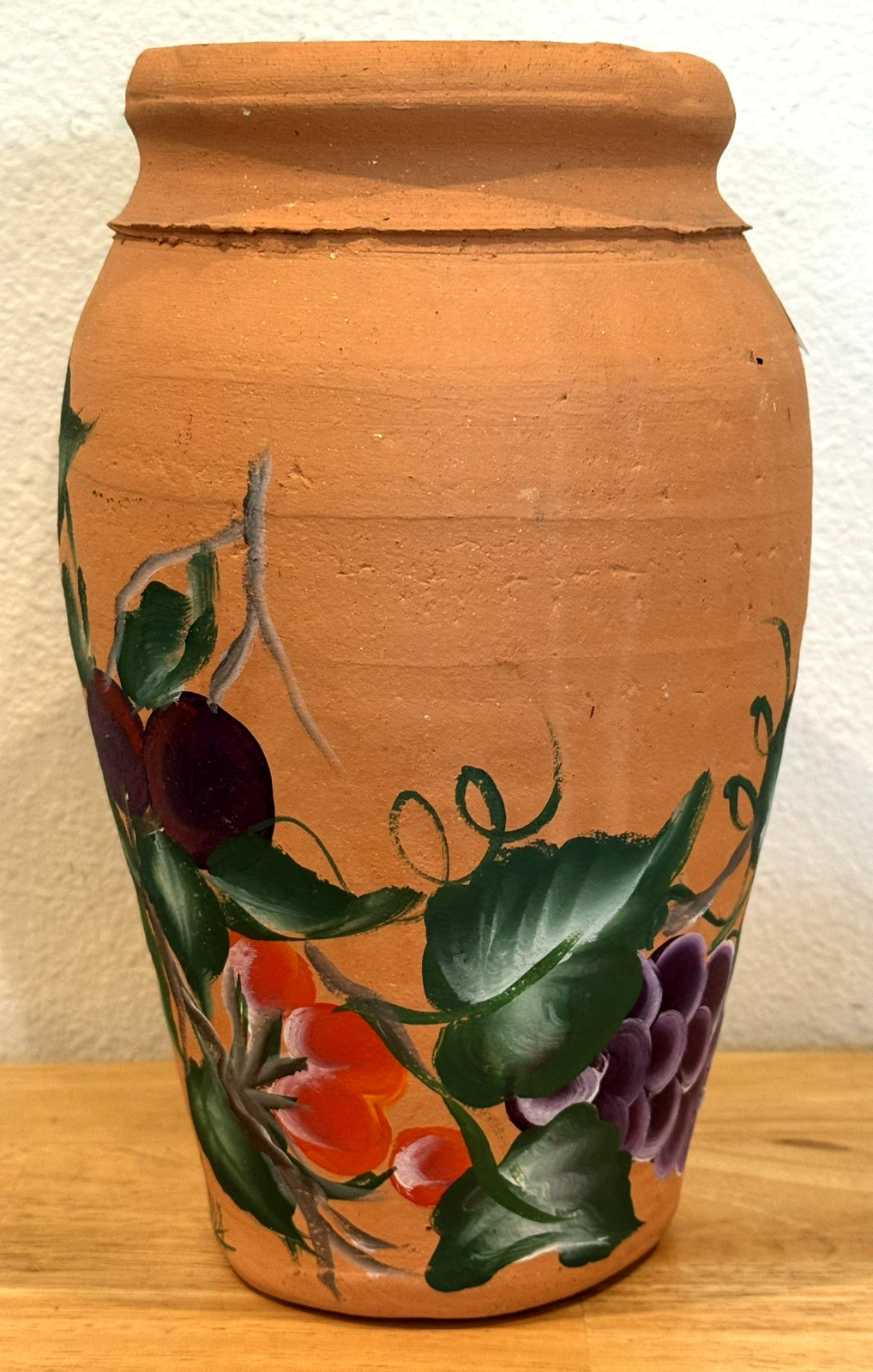 Vintage Rare HTF Hewells Pottery Terracotta 11″ Planter Vase Signed “Donna”