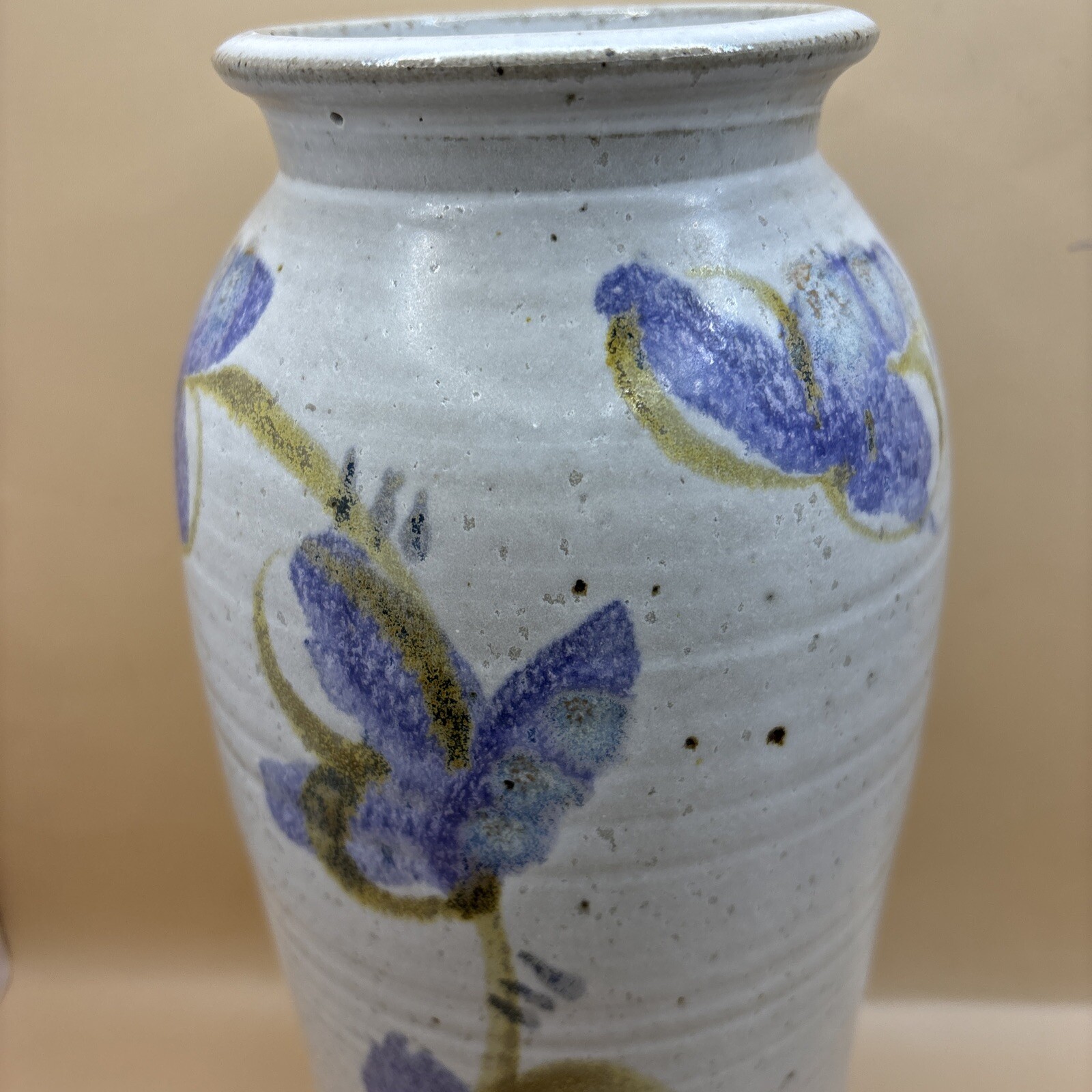 Art Pottery Vase Handpainted Signed