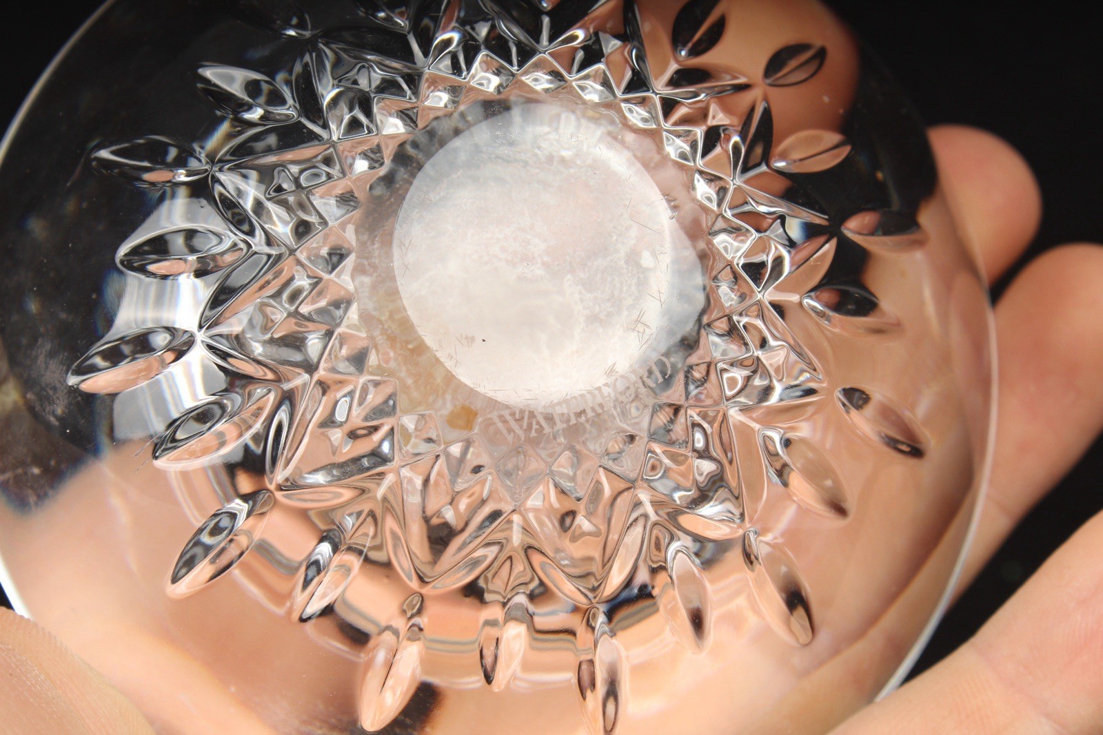 WATERFORD Crystal Lismore Essence Tea Light Votive Candle Holder PAIR OF TWO 2