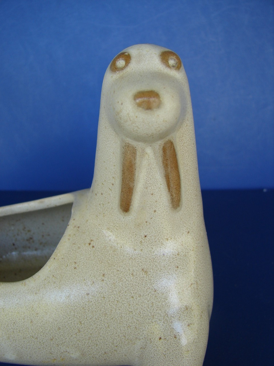 David Sewart Walrus or Sea Lion Ceramic Vase or Planter Vintage