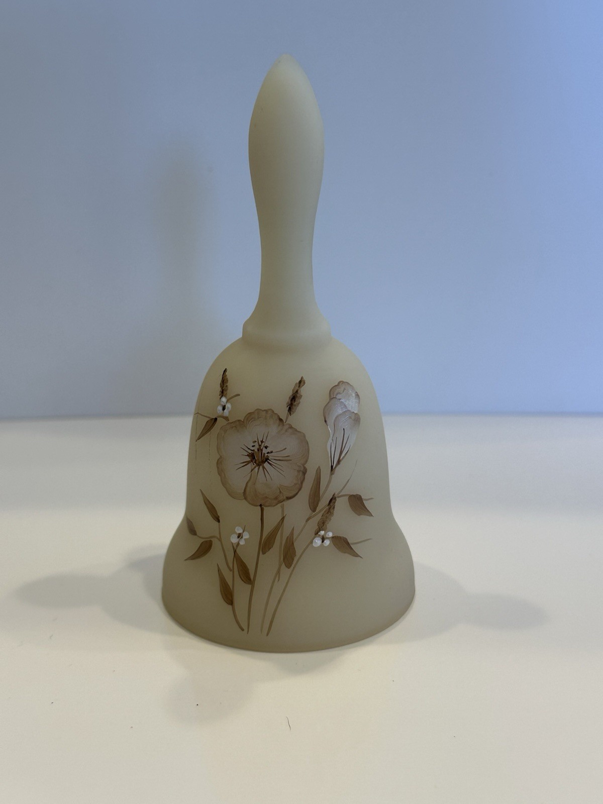 Fenton Art Glass Hand painted Wild Flowers Bell