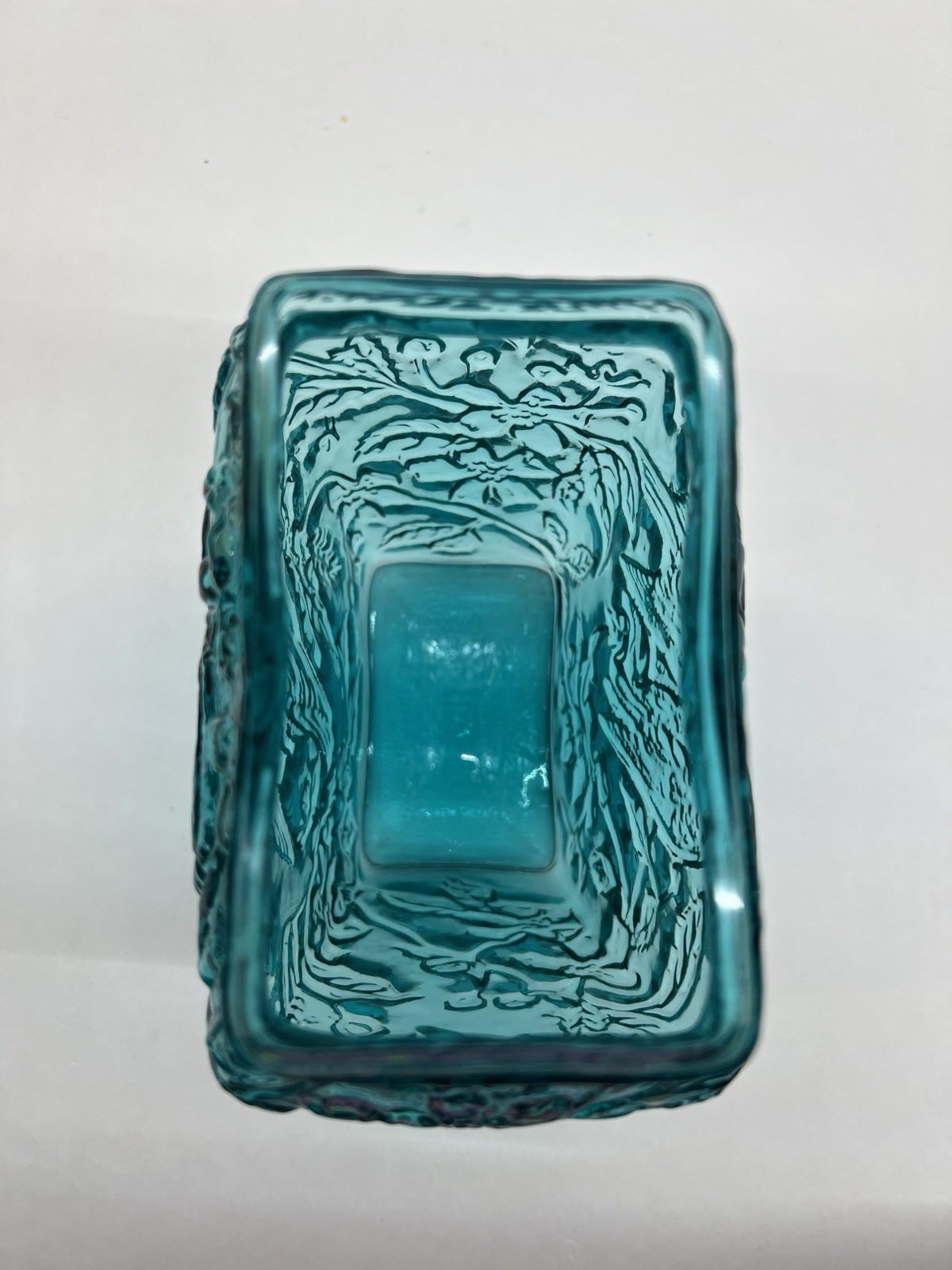 Tiara Exclusives Parrot And Floral Design Vase Aqua Blue