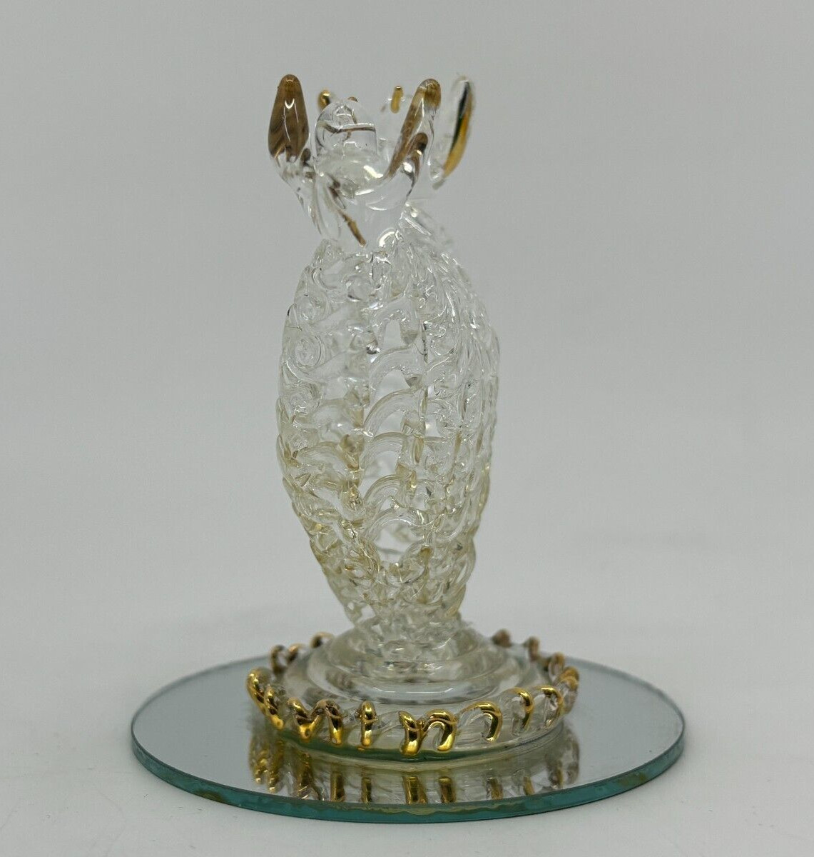 Lot of 3 Miniature Spun Glass Bird Animal Figurines Swans Toucan Doves
