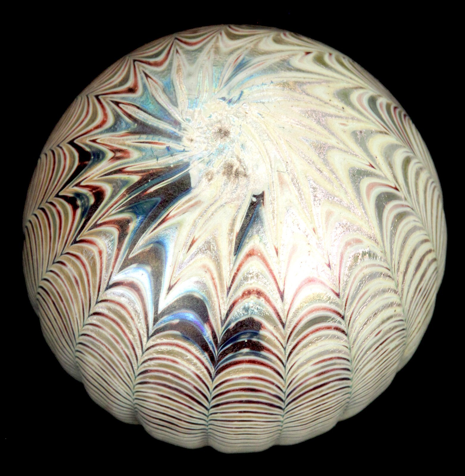 Vintage Art Glass Paperweight Brian Maytum Studio 1981 Iridescent Colorado Glass