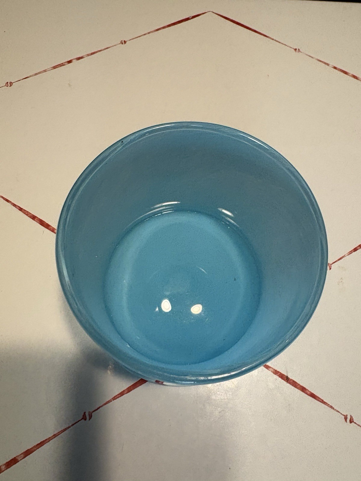 Studio Art Glass Votive Candle Holder Swirl | Blue & White 4″ Excellent! Clean!