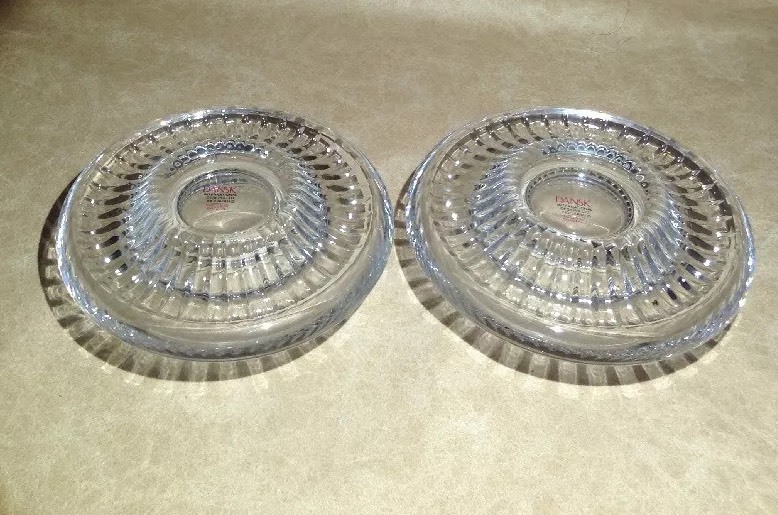 PAIR of Dansk Lead Crystal Glass Candle/Votive Holder – NEW