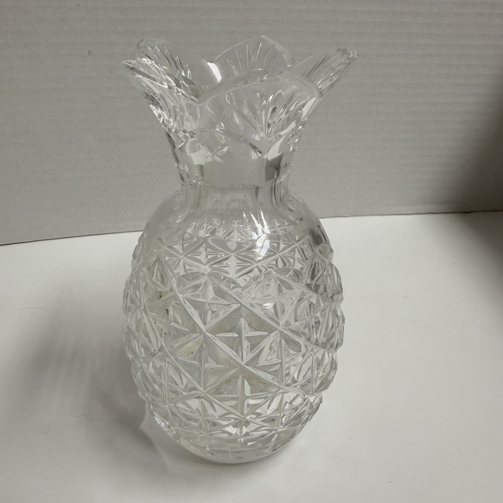 WATERFORD HOSPITALITY PINEAPPLE VASE, Cut Lead Crystal 6 Inch IRELAND