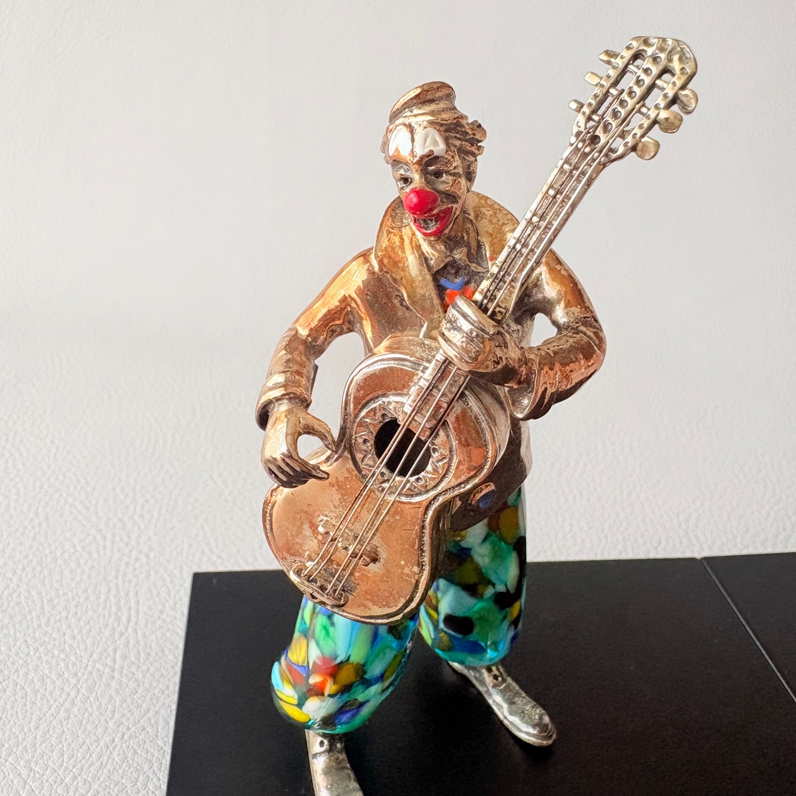 Murano Glass Jazz Band 6pc Set 925 Silver Overlay Attributed to Sorini Italy