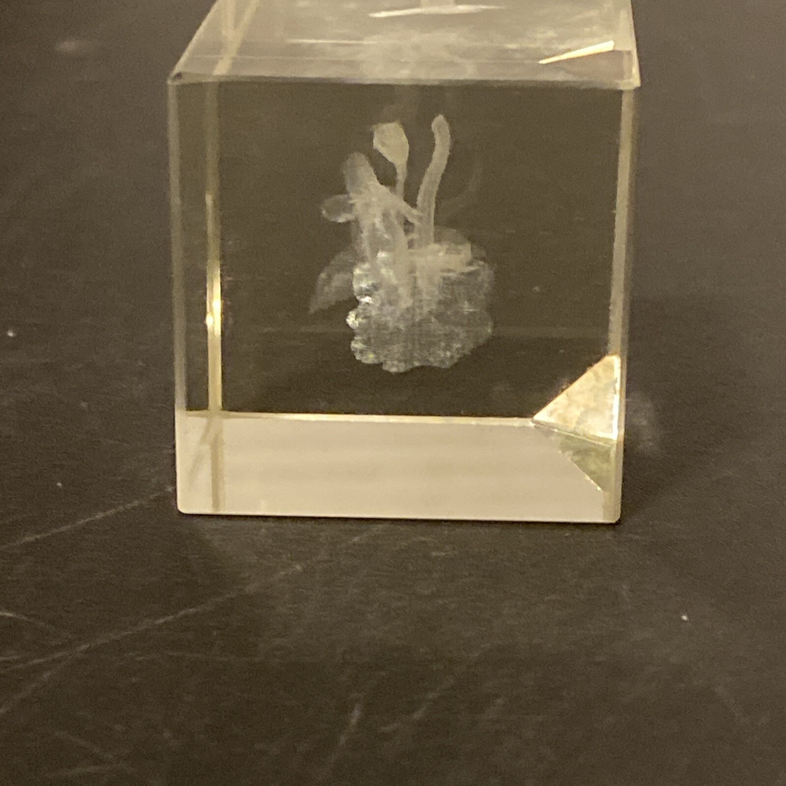 Hummingbird Paperweight Laser Etched Glass 3D Holographic Crystal Cube