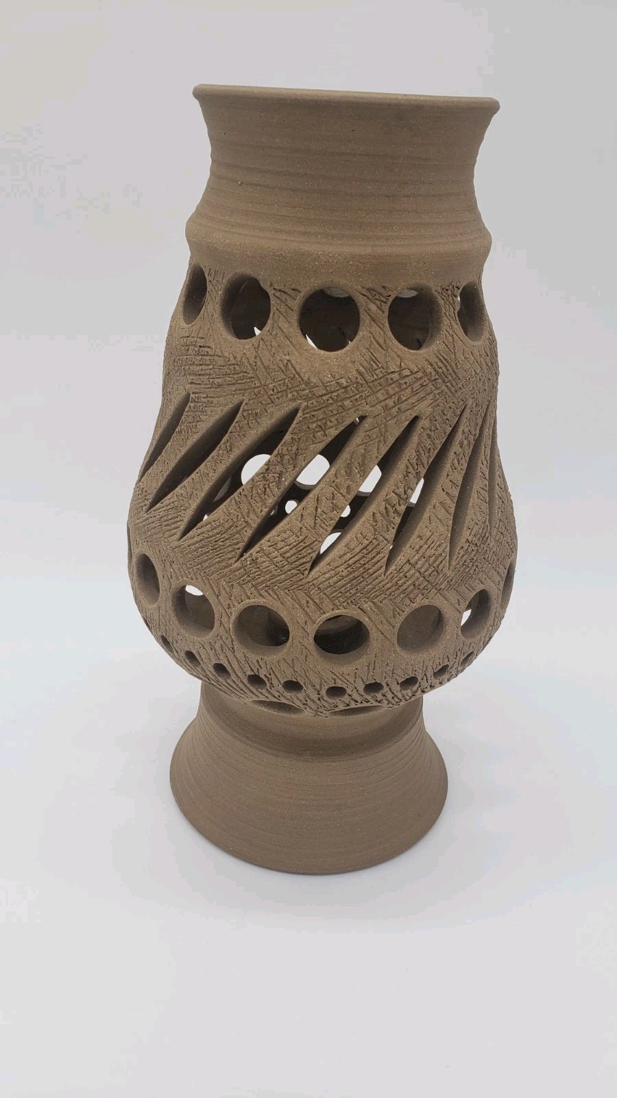 RARE SIGNED Midcentury Verdelle Gray Asheville Studio Clay Pottery 9 Inches