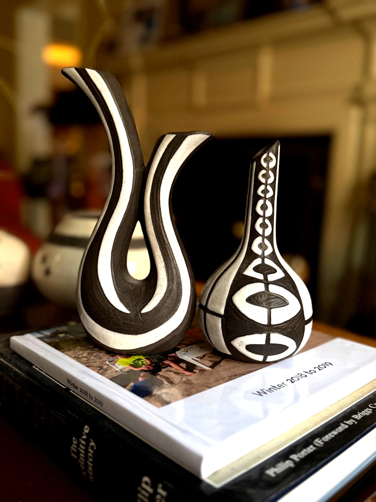 Marianne Stark for Michael Andersen Tribal Series Ceramic Vase Duo