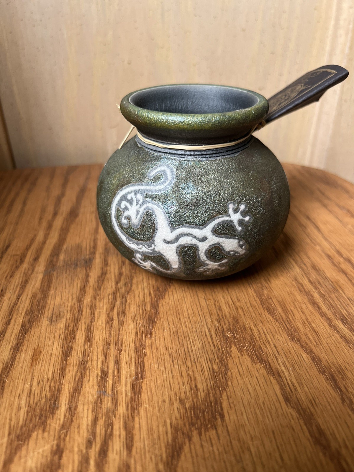 Jeremy Diller Raku Potteryworks🦎 Gecko Lizard Pot Small Iridescent SIGNED NWT