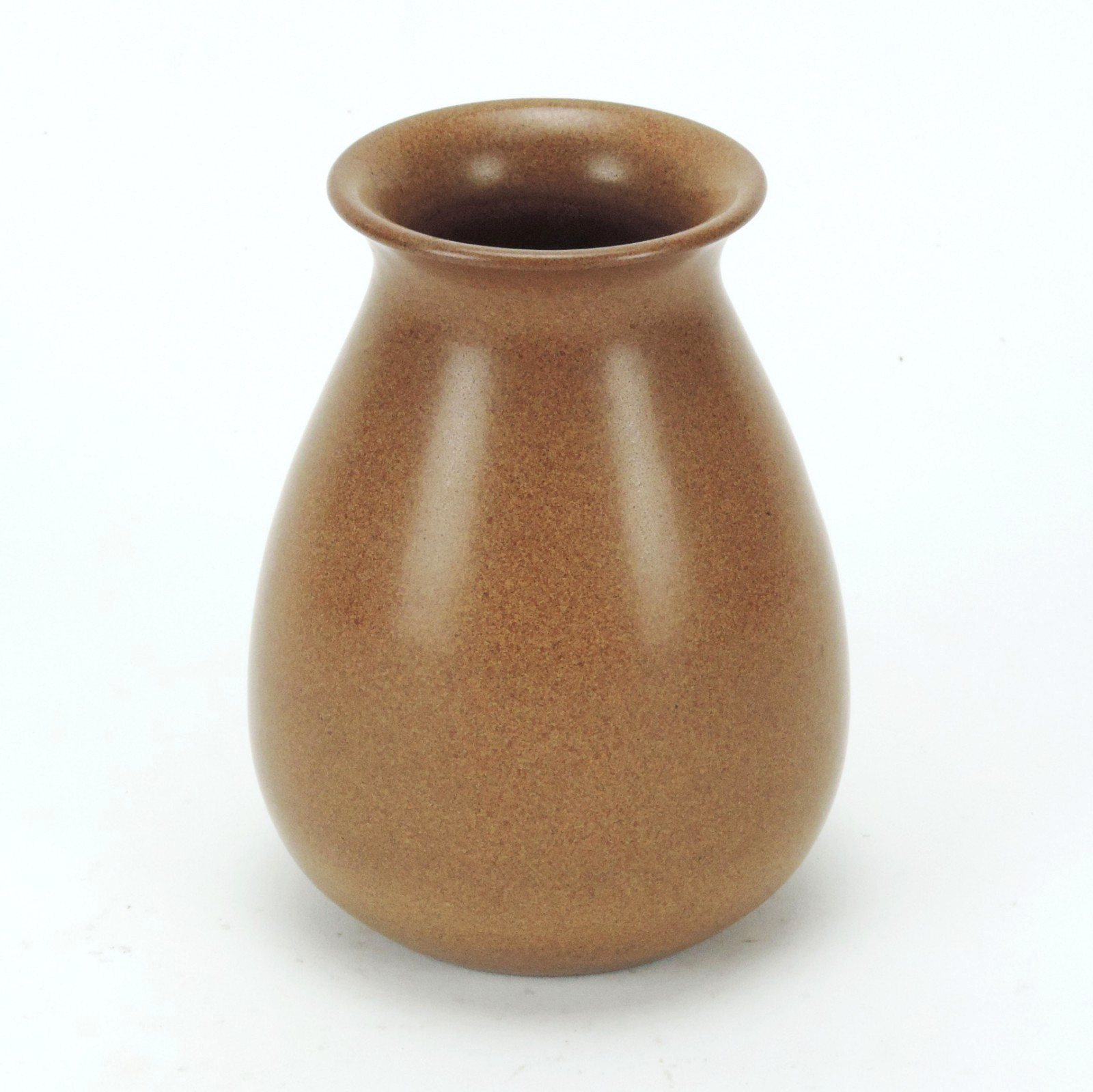 Marblehead Pottery matte brown undecorated 5 1/8″ baluster vase arts & crafts