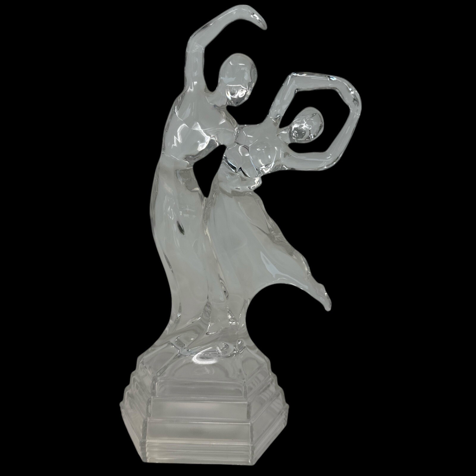 RCR Royal Crystal Rock Bolero 24% lead crystal ballroom dancer figurine 11″ MINT