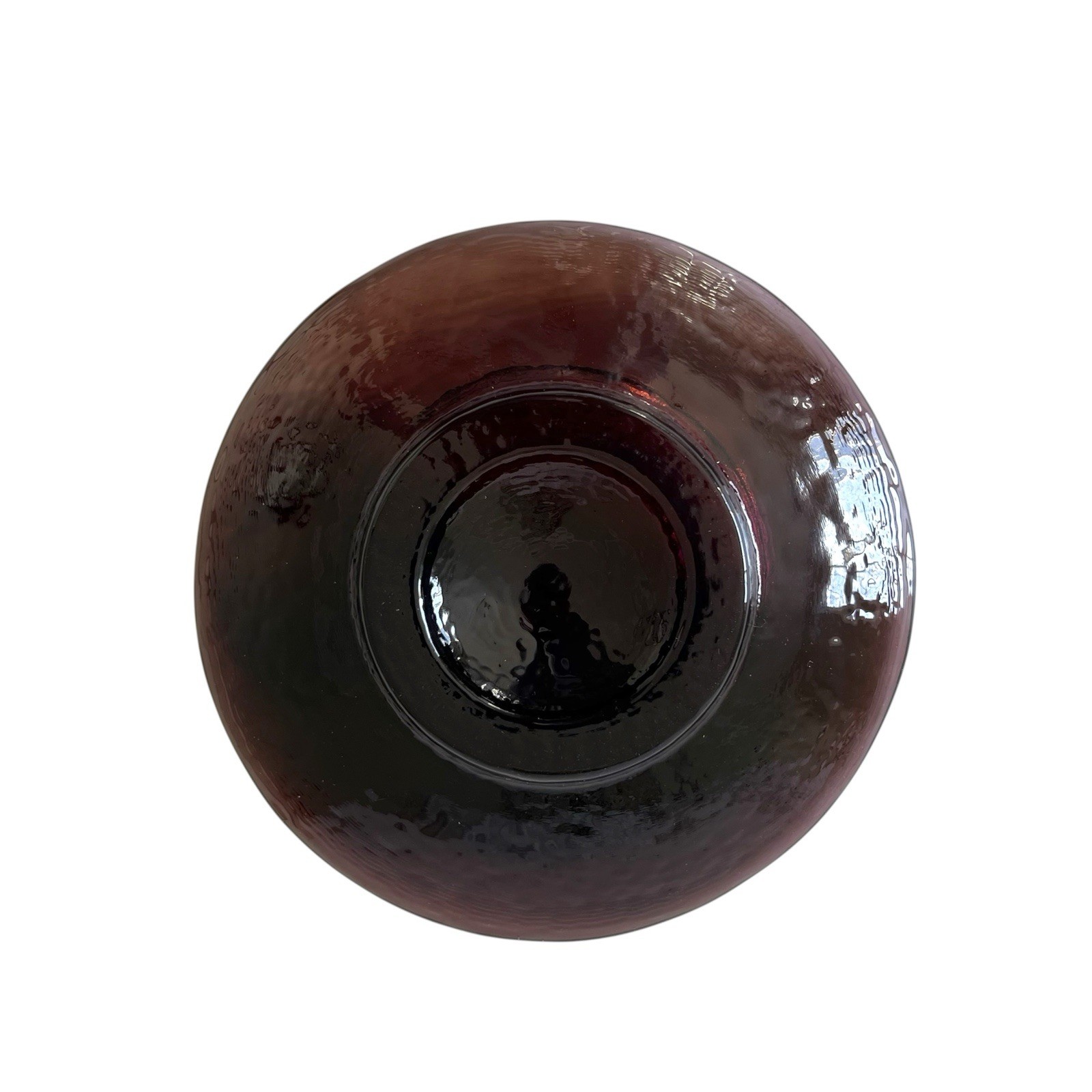 Fire And Light Recycled Art Glass Swirl Plum Wine Caddy Candle Holder