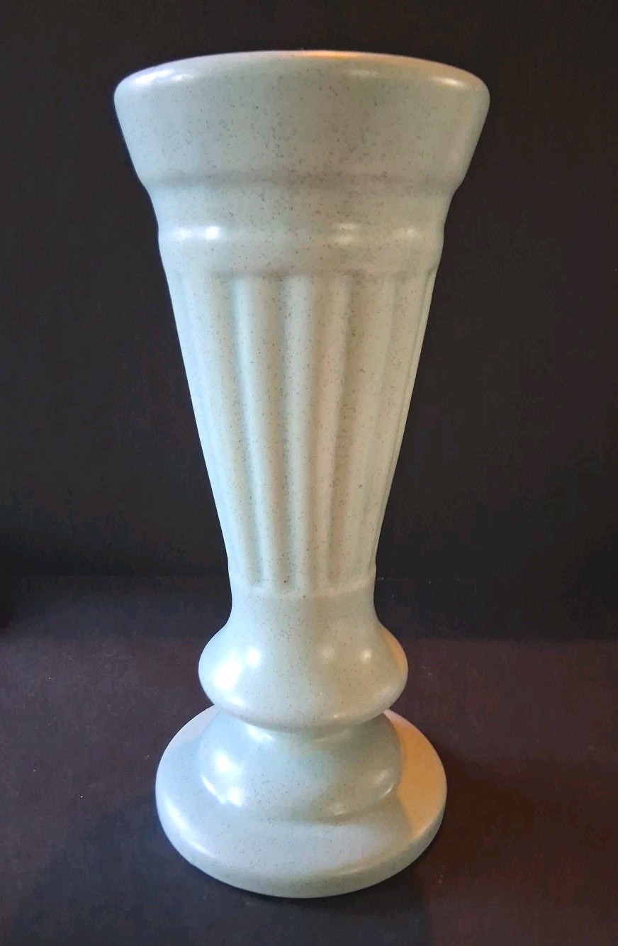 Vintage Haeger USA Matte Robins Egg Blue Vase 9 1/4 “