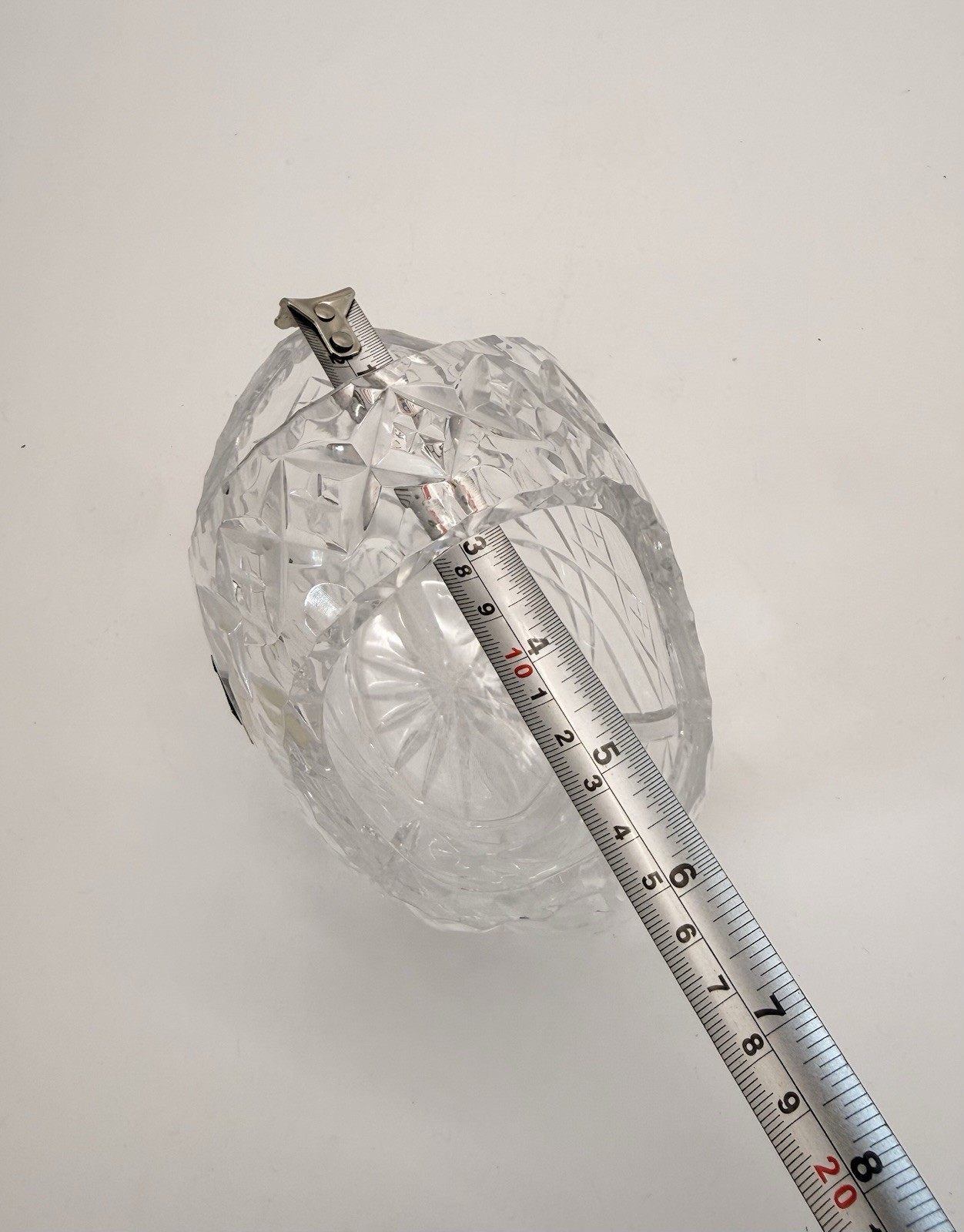 Vintage Edinburgh Crystal Cut Glass Basket Bowl Handle Bon Bon Dish