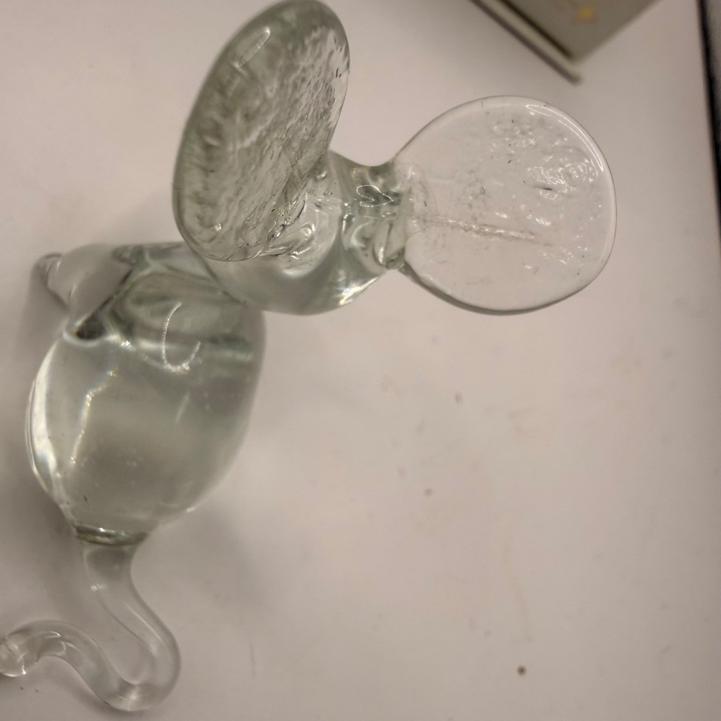 Unbranded Clear Glass Mouse Decor One Size