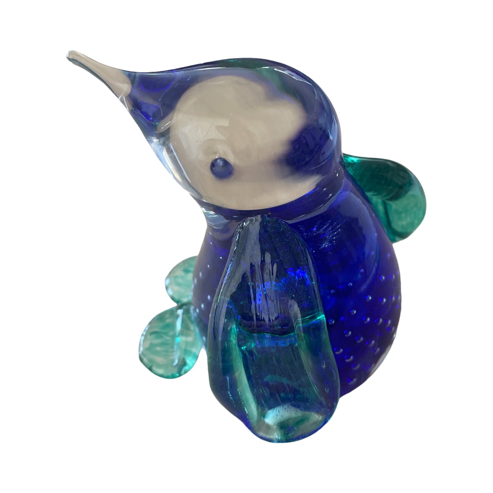 Art Glass PENGUIN Figurine Baby Colbalt Marine Life