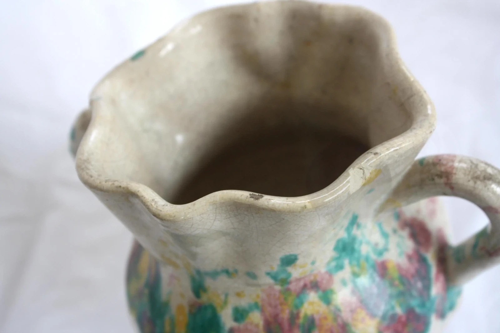 Early Rainbow Pottery Sanford NC Vintage Studio Art Pottery Vase, Marked