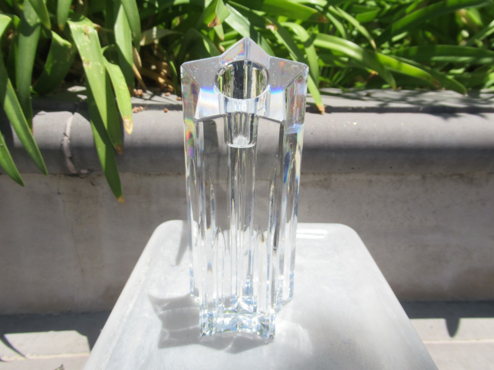 One Waterford Crystal Shooting Star Candlestick Holder, ~ 5 3/4″ Tall, Stamped
