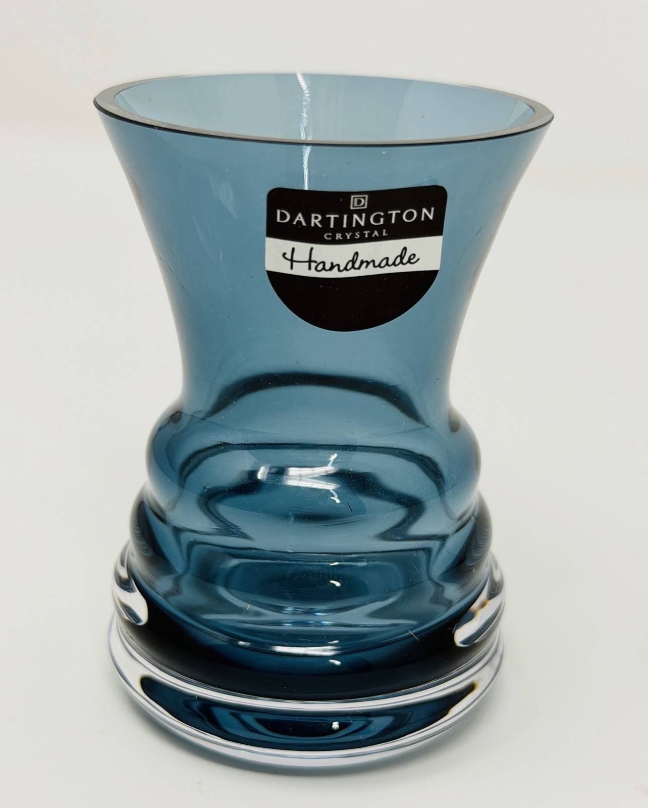 Dartington Sapphire Blue Crystal “Wibble” Vase Mini Gems 3.5” England