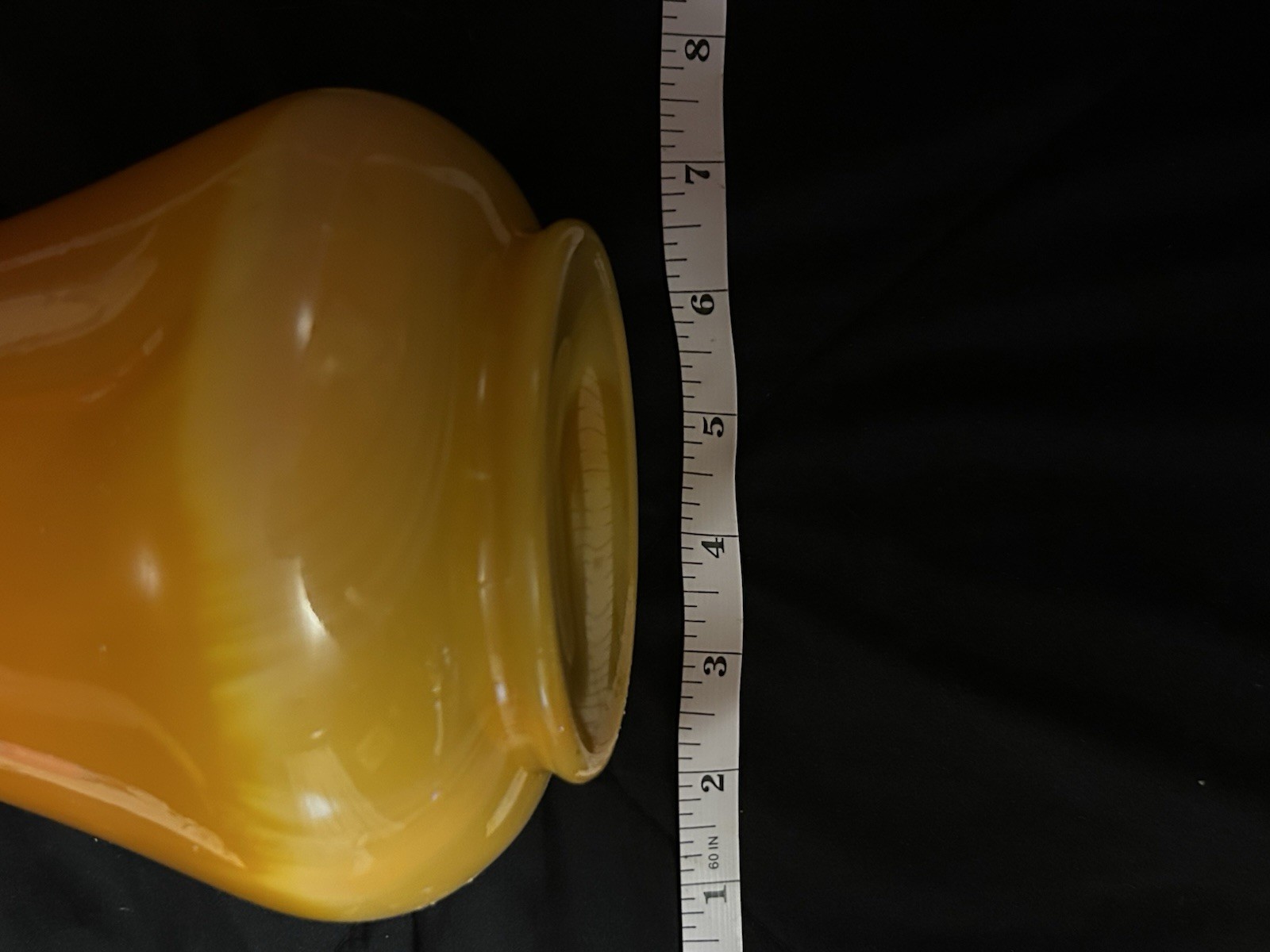 L.E. Smith Glass Bittersweet Orange Swung Vase Mid Century Modern Decor ~18”