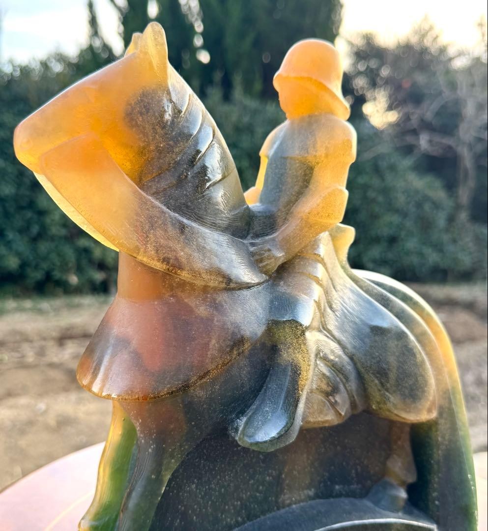 Daum France pâte de verre Large Knight Statue Sword Missing Limited 15/150